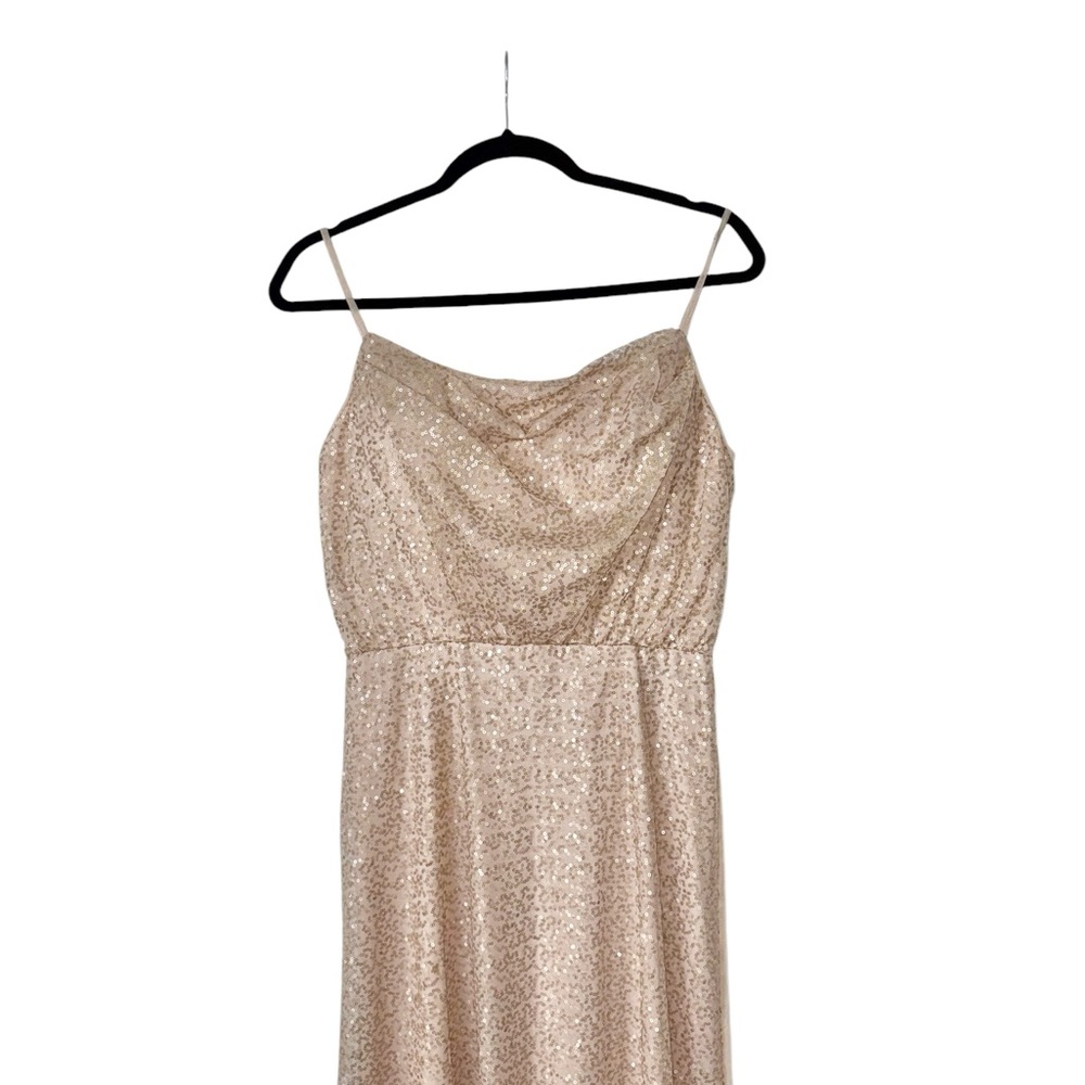 NWT MORILEE MADELINE GARDNER gold bridesmaid dress size 10 - Picture 5 of 16